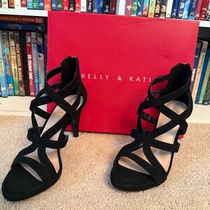 Kelly & Katie Kinsley black strappy sandals